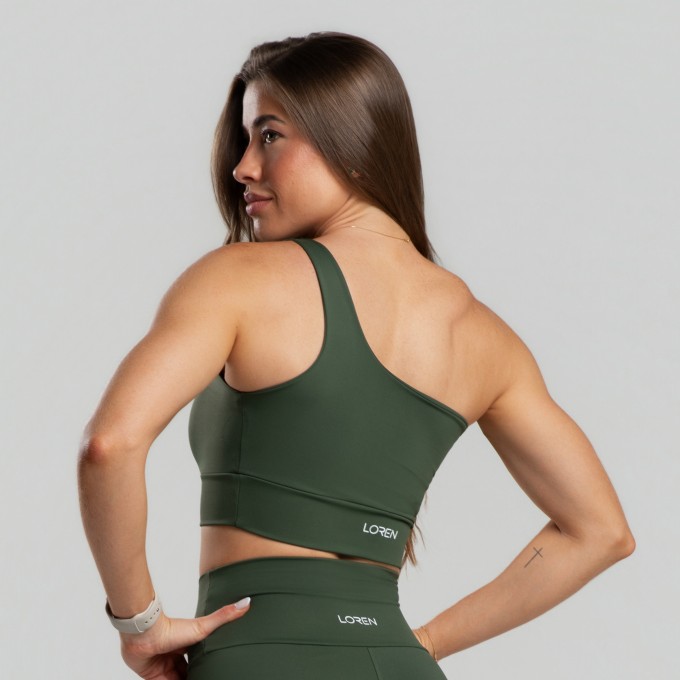 Top Pala Dupla Com Elastico Assimétrico Poliamida - Drop Basic