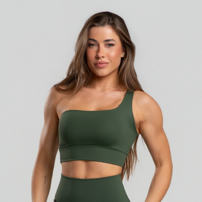 Top Pala Dupla Com Elastico Assimétrico Poliamida - Drop Basic