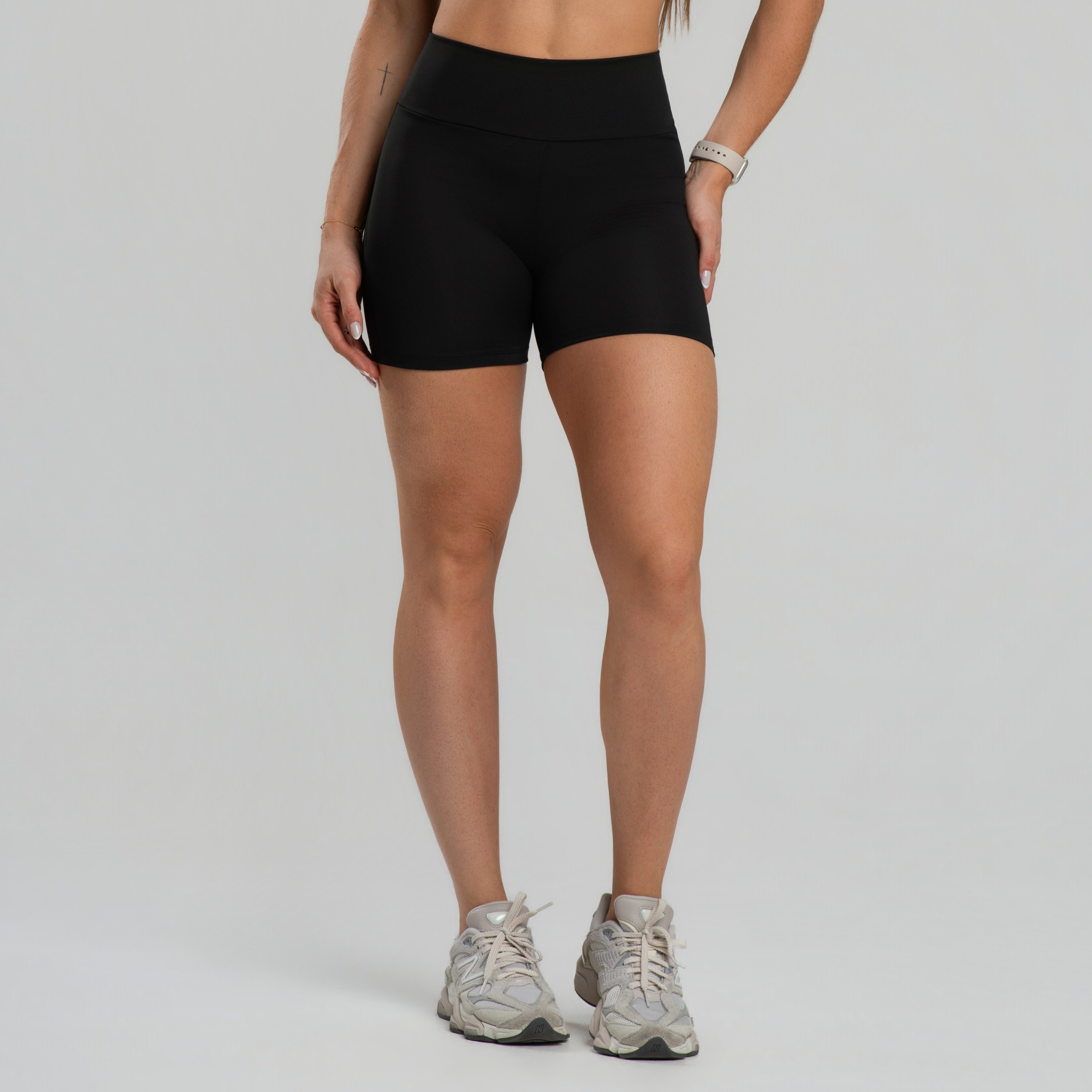Short Fitness Feminino Pala Reforçada Cós Alto Poliamida - Drop Basic
