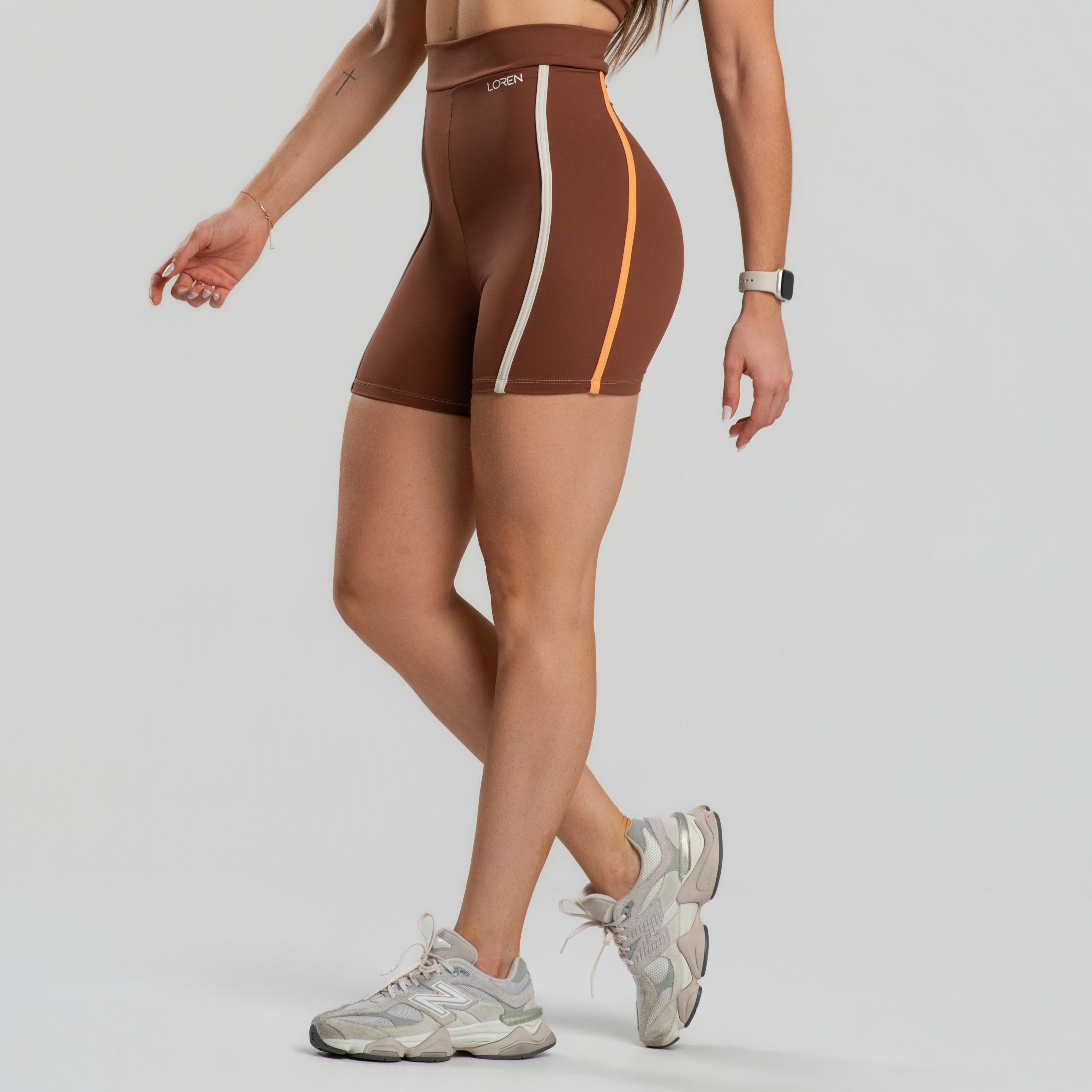 Short Fitness Feminino Pala Dupla Cós Alto Poliamida - DNA Loren