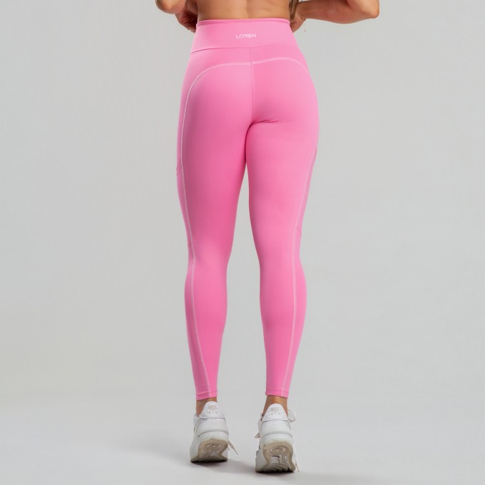 Calça Legging com Bolsos e Cobertura Contrastante